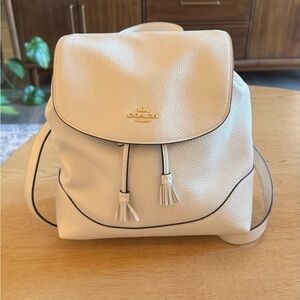 Coach Off-White Leather Backpack